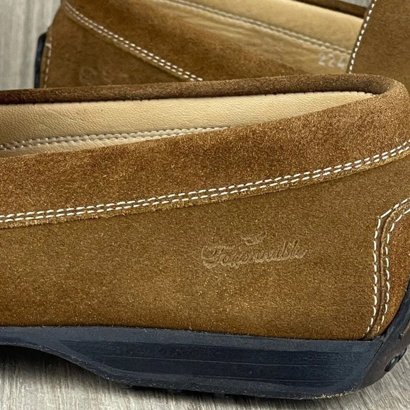 Faconnable Shoes Mens Size 7/40 Moccasin Slip On Driving Loafers Suede Brown - Picture 8 of 11
